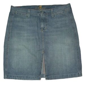 7 For All Mankind Skirt Vintage Denim Jean 90s y2k Pencil Laguna Beach Preppy 32